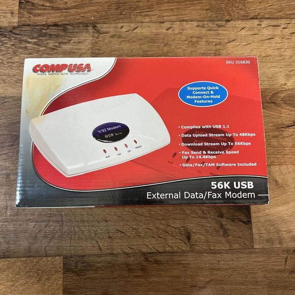 CompUSA V.92 56 Kbps Modem - USB Series - Picture 3 of 7